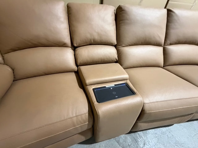 Bradford Home Theatre lounge 4 electric recliners in Tan