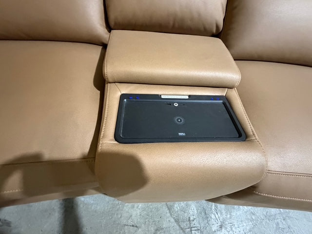 Bradford Home Theatre lounge 4 electric recliners in Tan