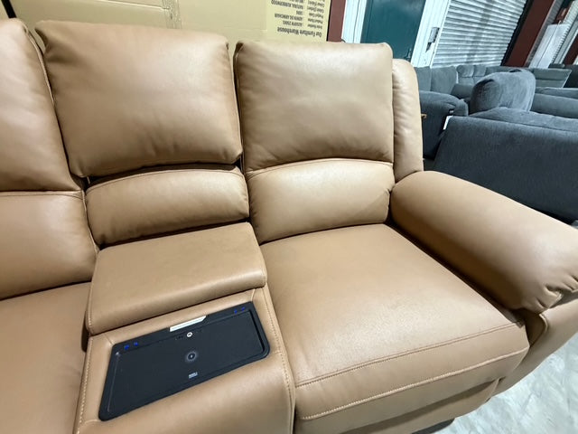 Bradford Home Theatre lounge 4 electric recliners in Tan