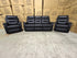 Barrett 3 Piece Leather Recliner Package In Black