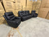Barrett 3 Piece Leather Recliner Package In Black