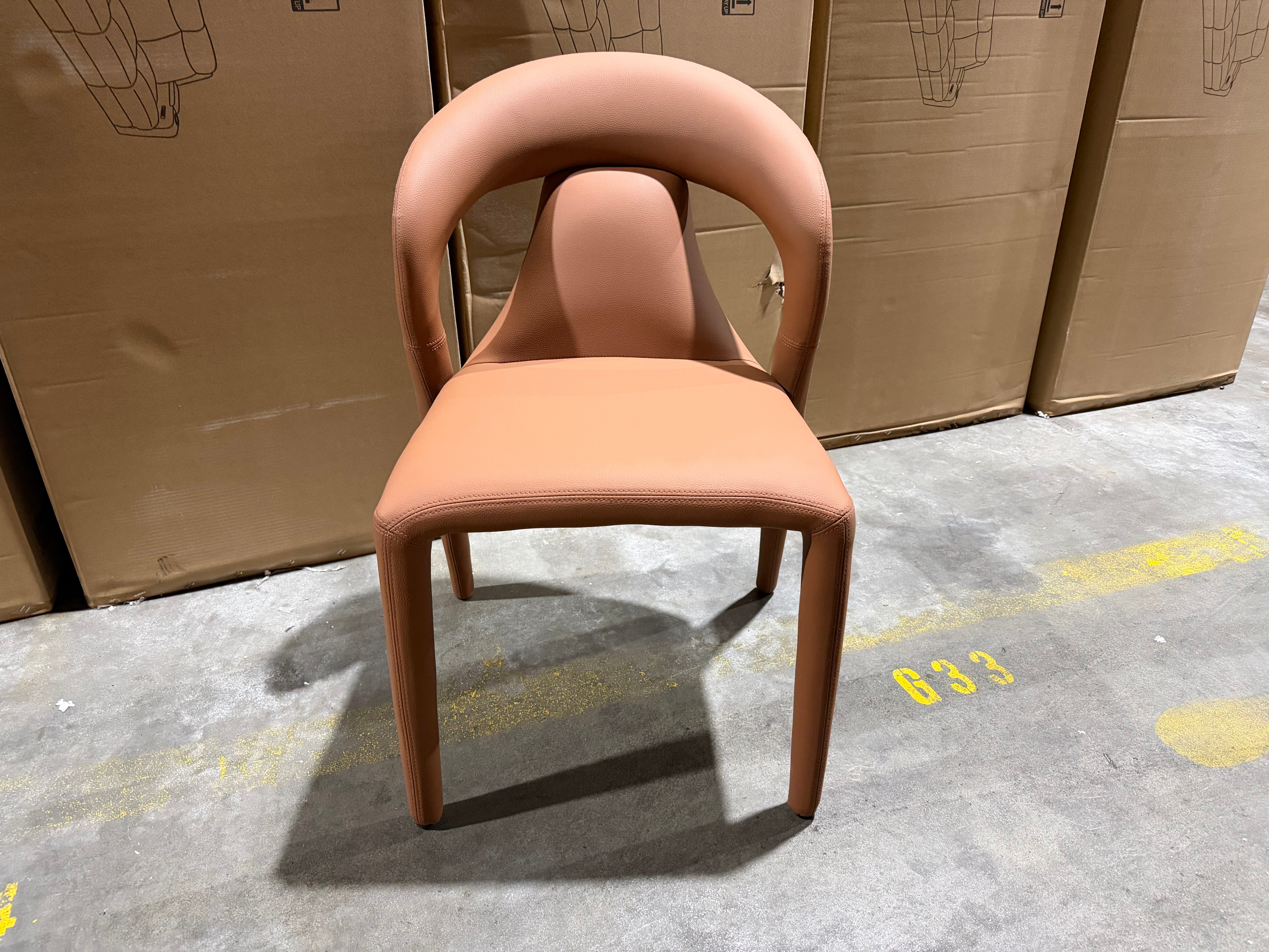 Elena Fully Upholstered Dining Chair Tan