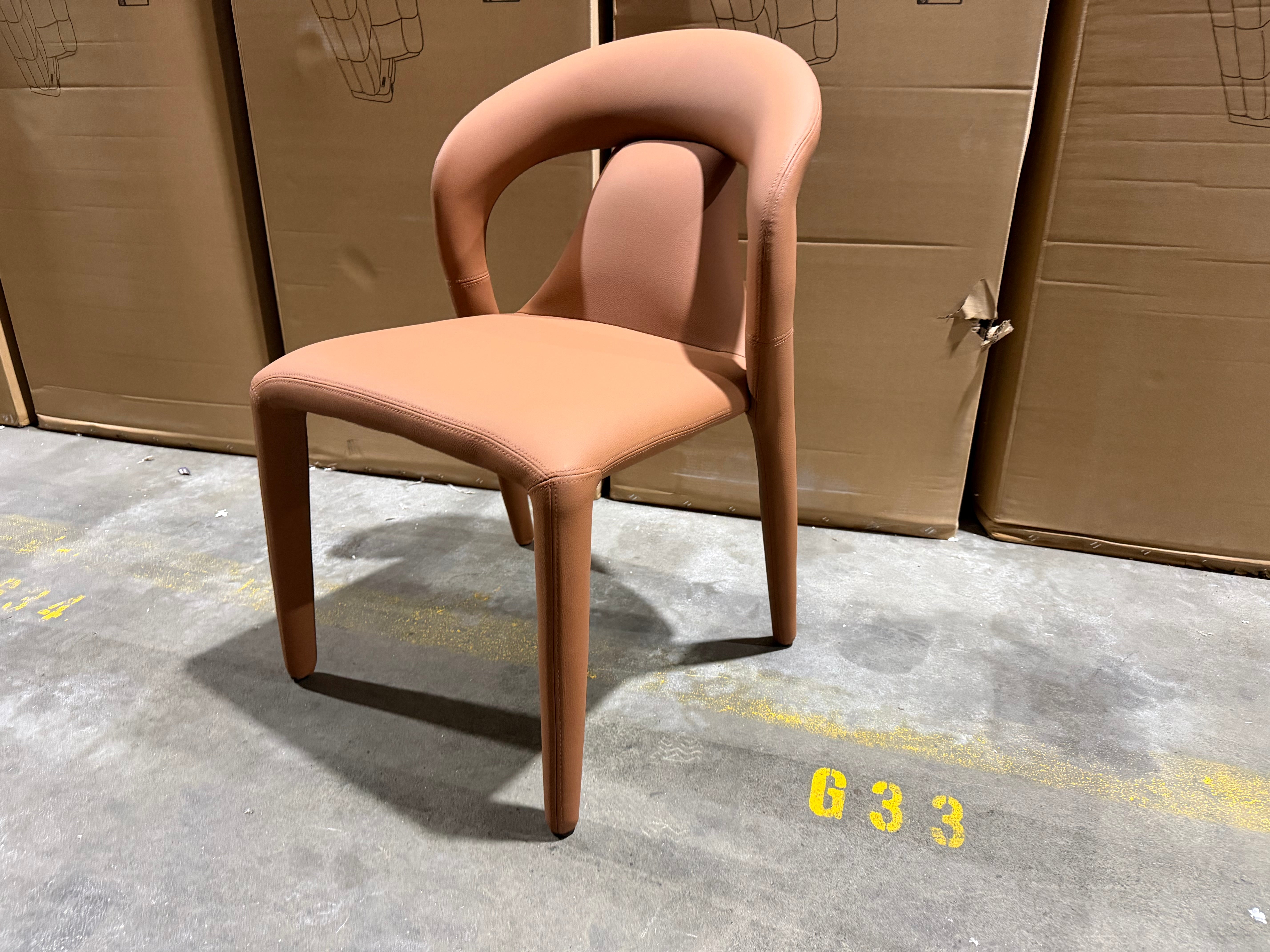 Elena Fully Upholstered Dining Chair Tan
