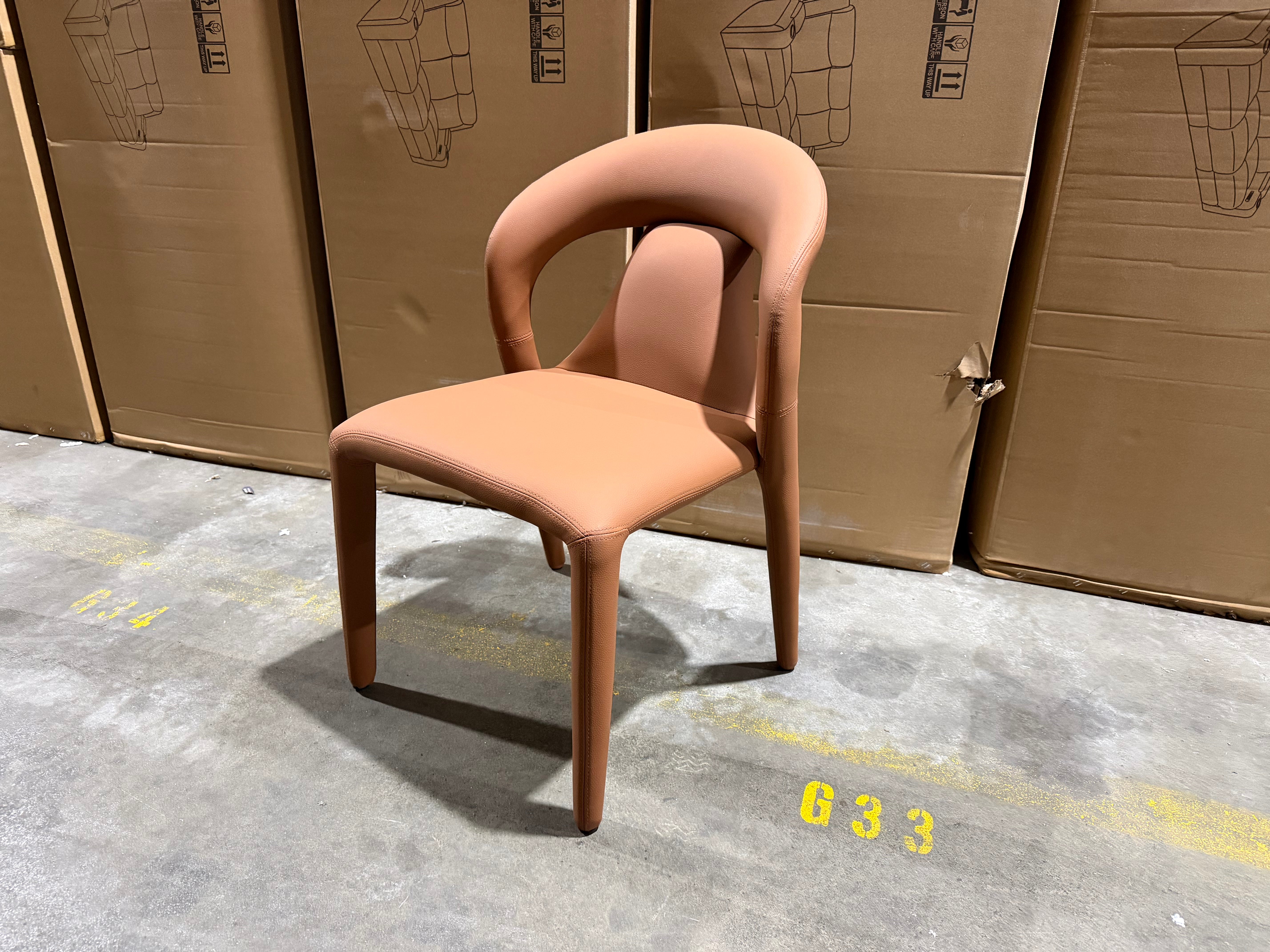 Elena Fully Upholstered Dining Chair Tan