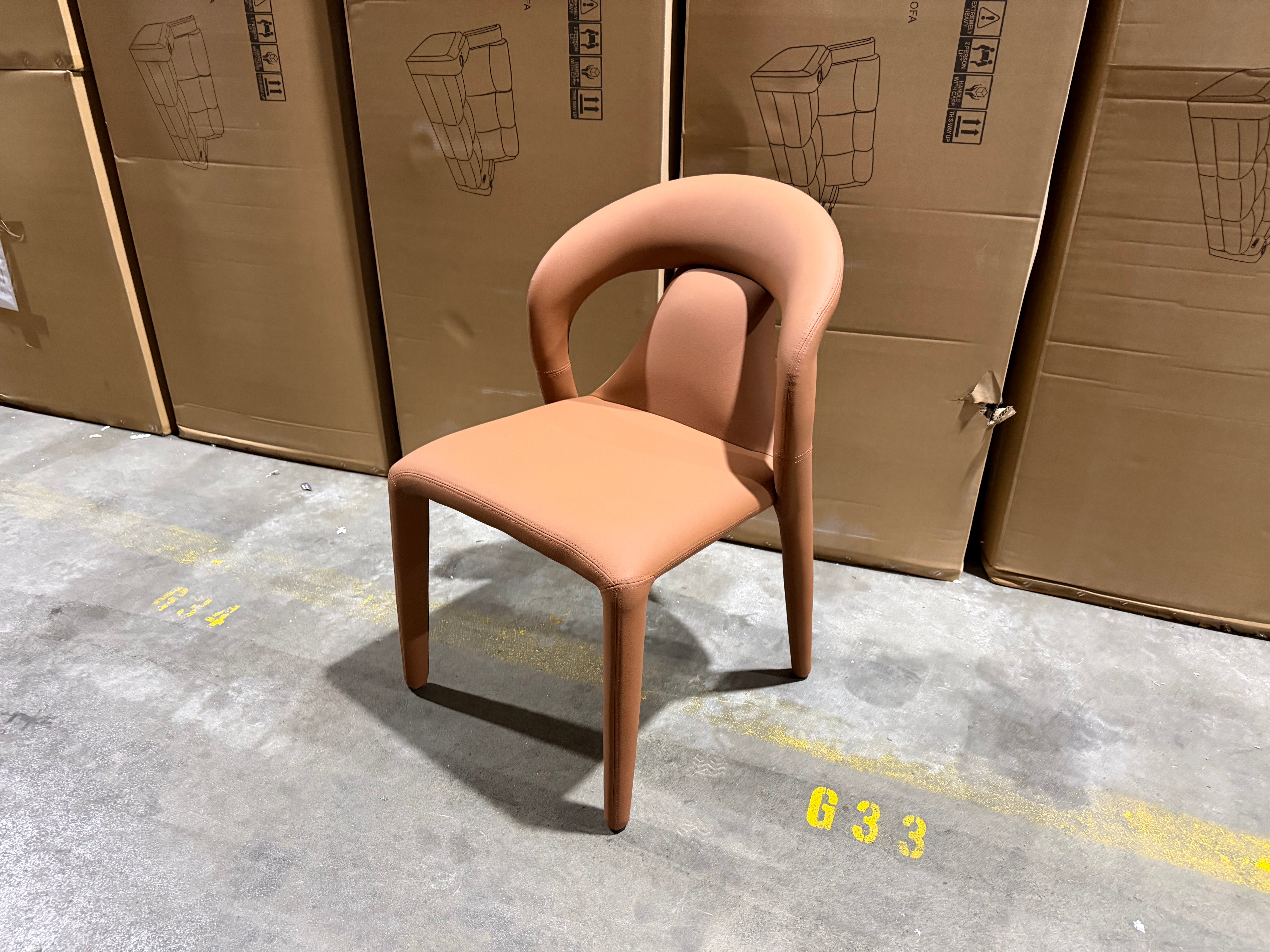 Elena Fully Upholstered Dining Chair Tan