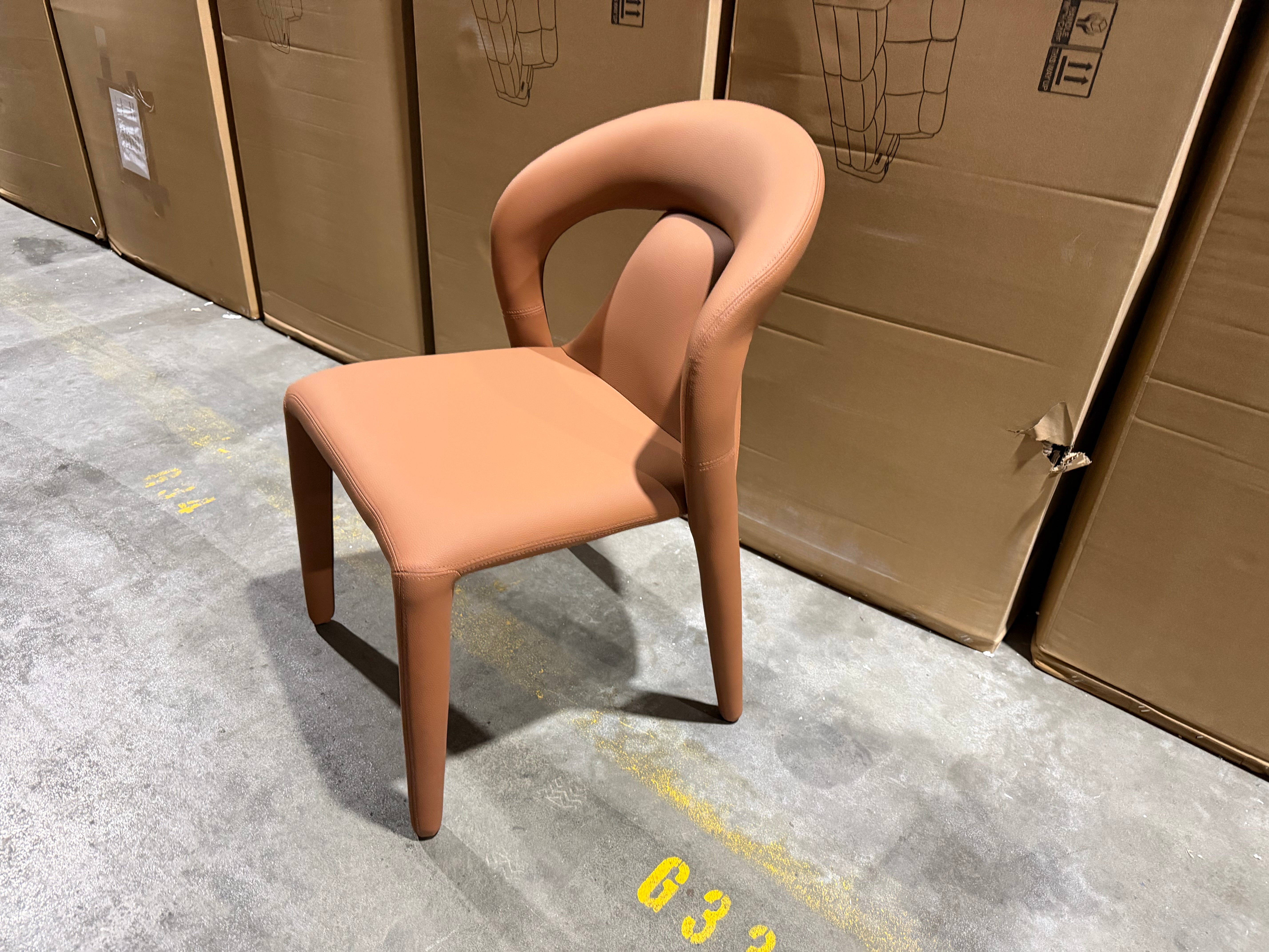 Elena Fully Upholstered Dining Chair Tan
