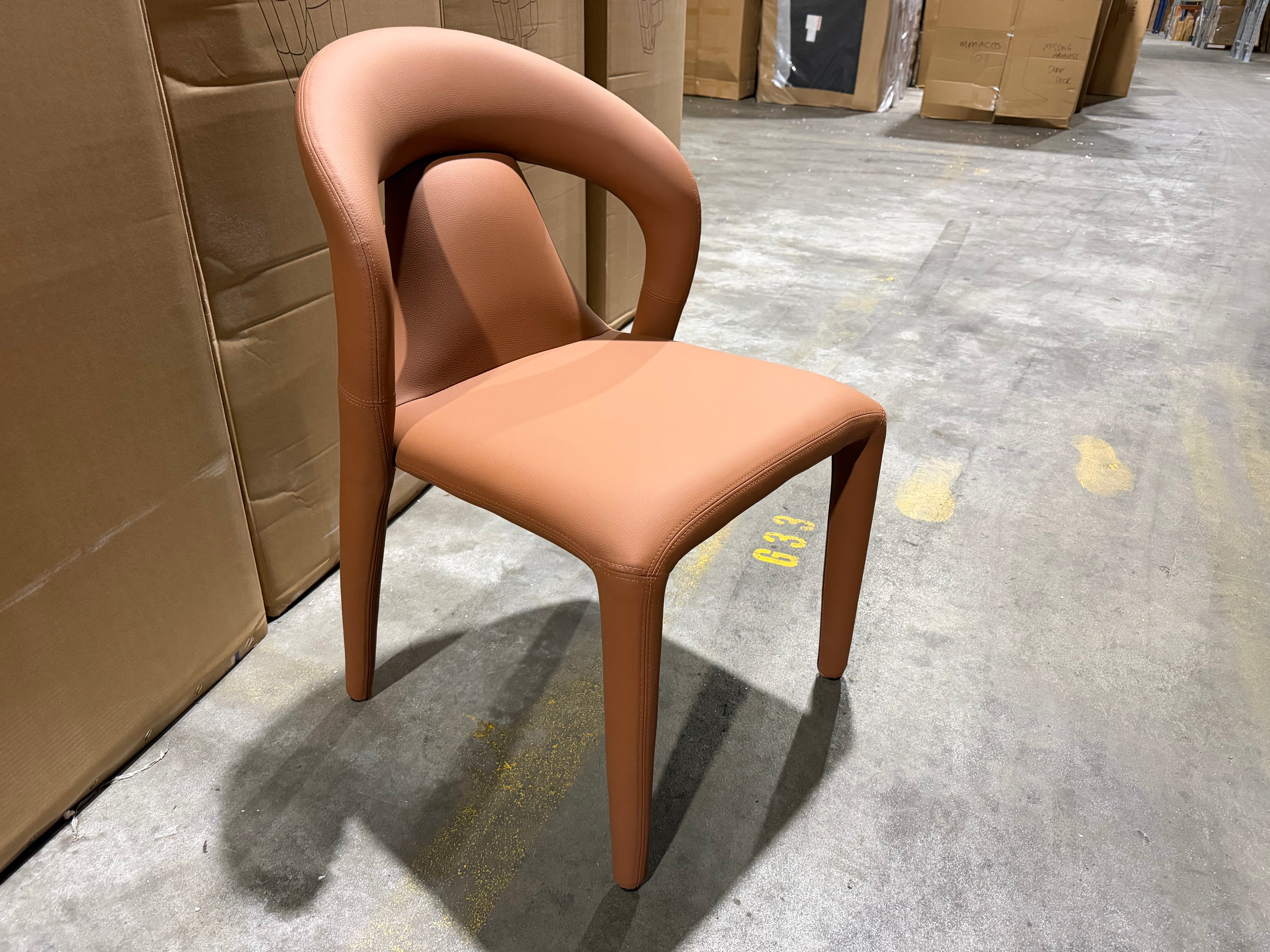Elena Fully Upholstered Dining Chair Tan