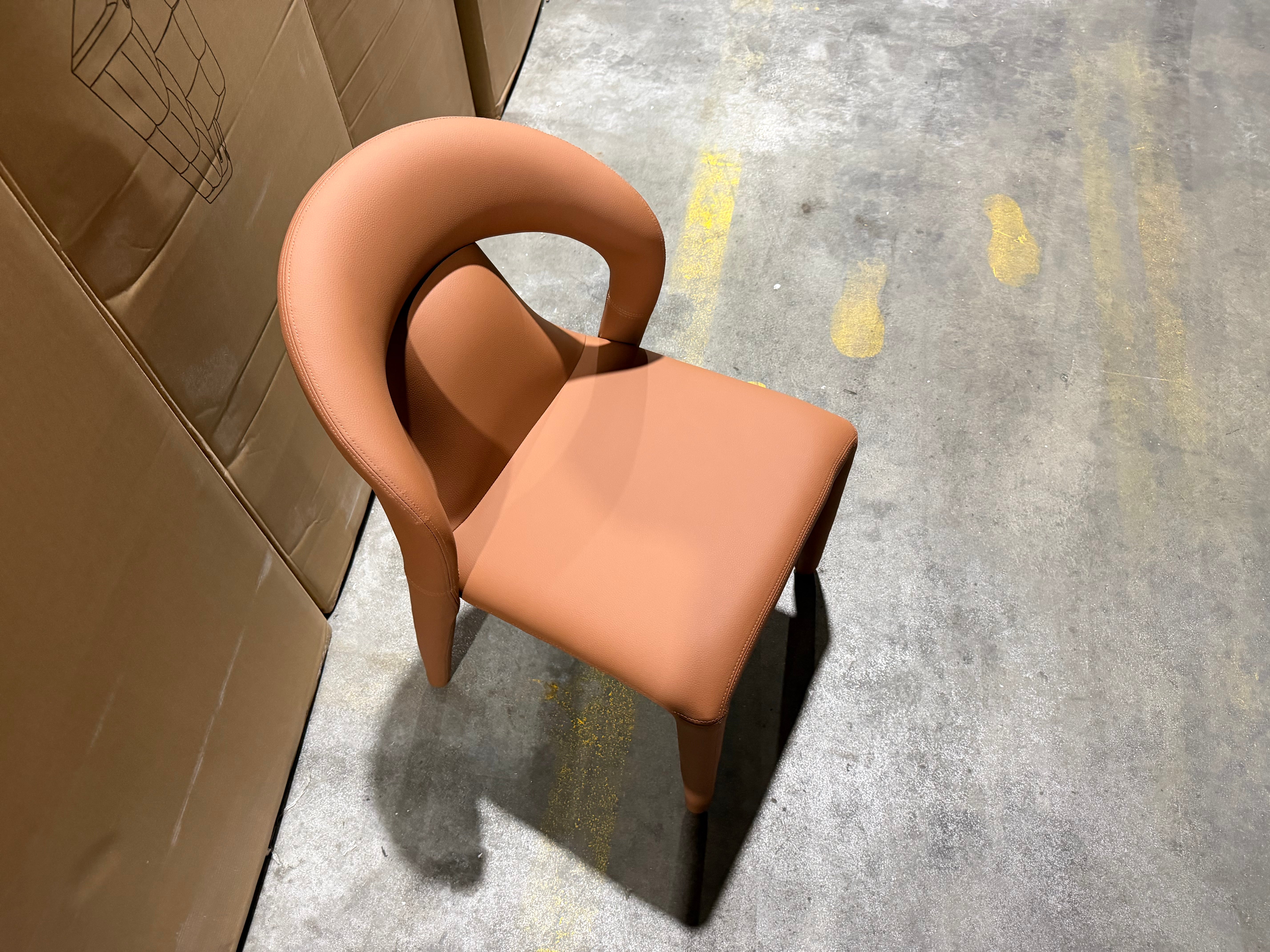 Elena Fully Upholstered Dining Chair Tan