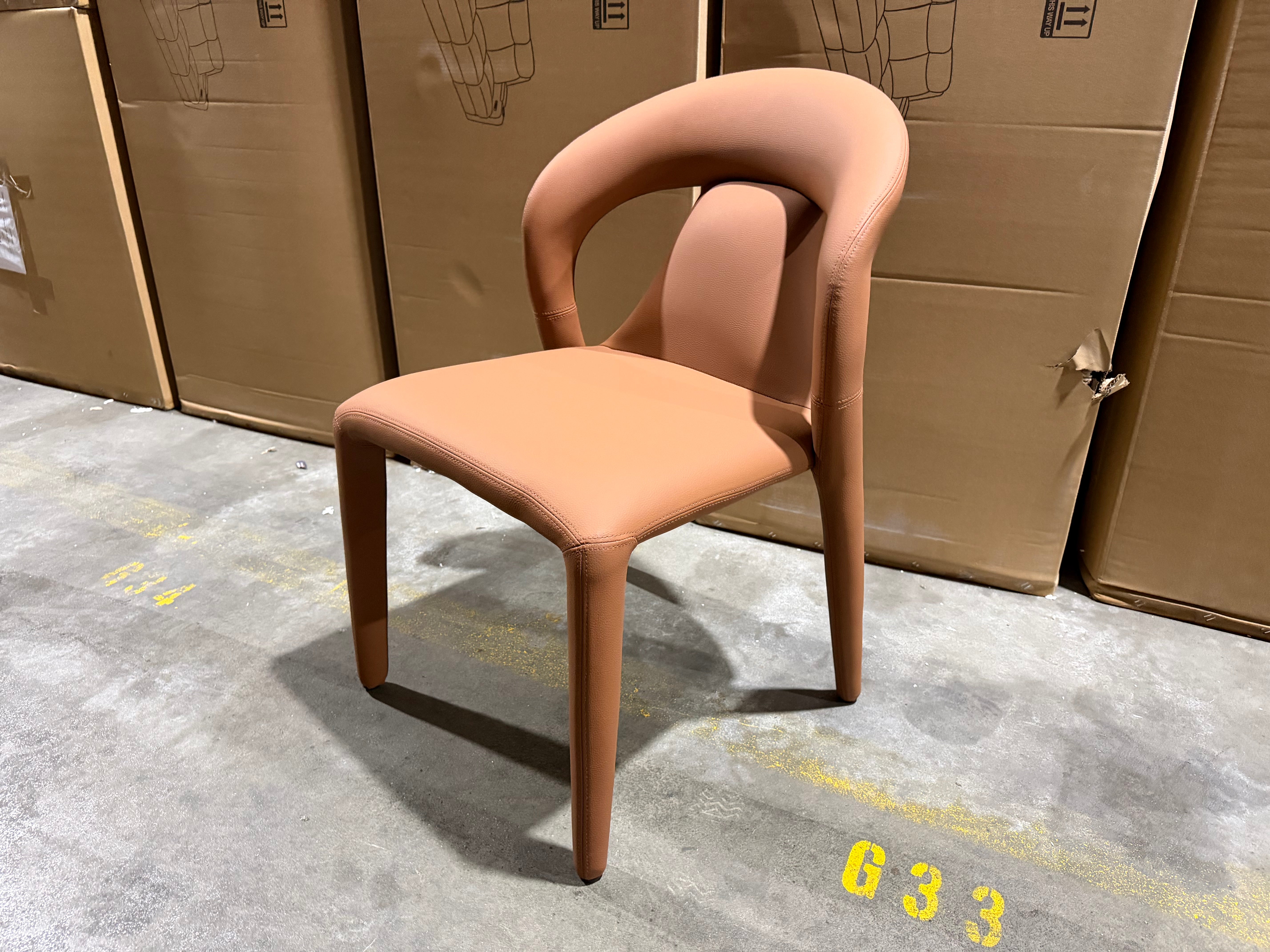 Elena Fully Upholstered Dining Chair Tan