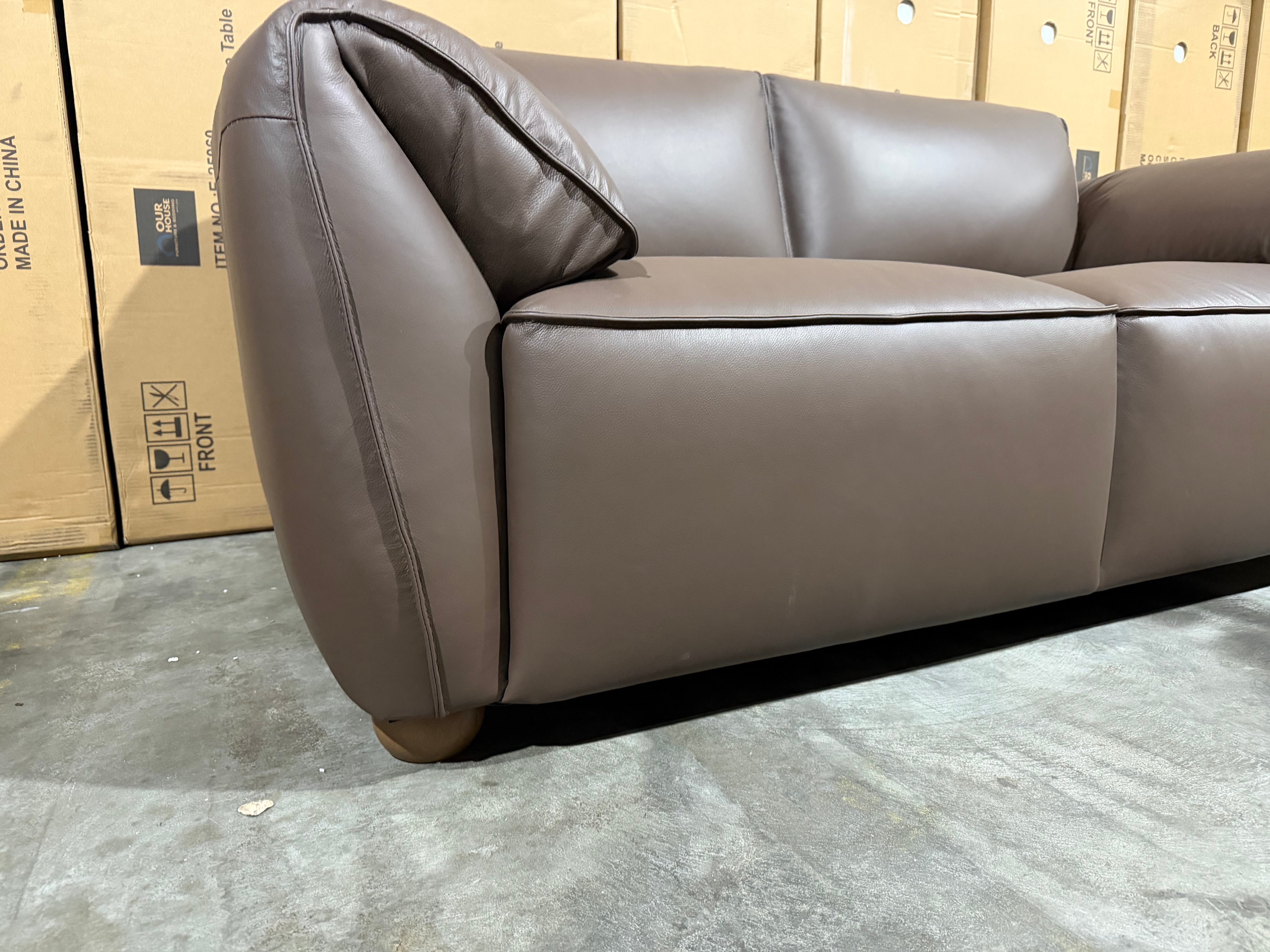 Sapphire 2 Seater Sofa In Brown Leather
