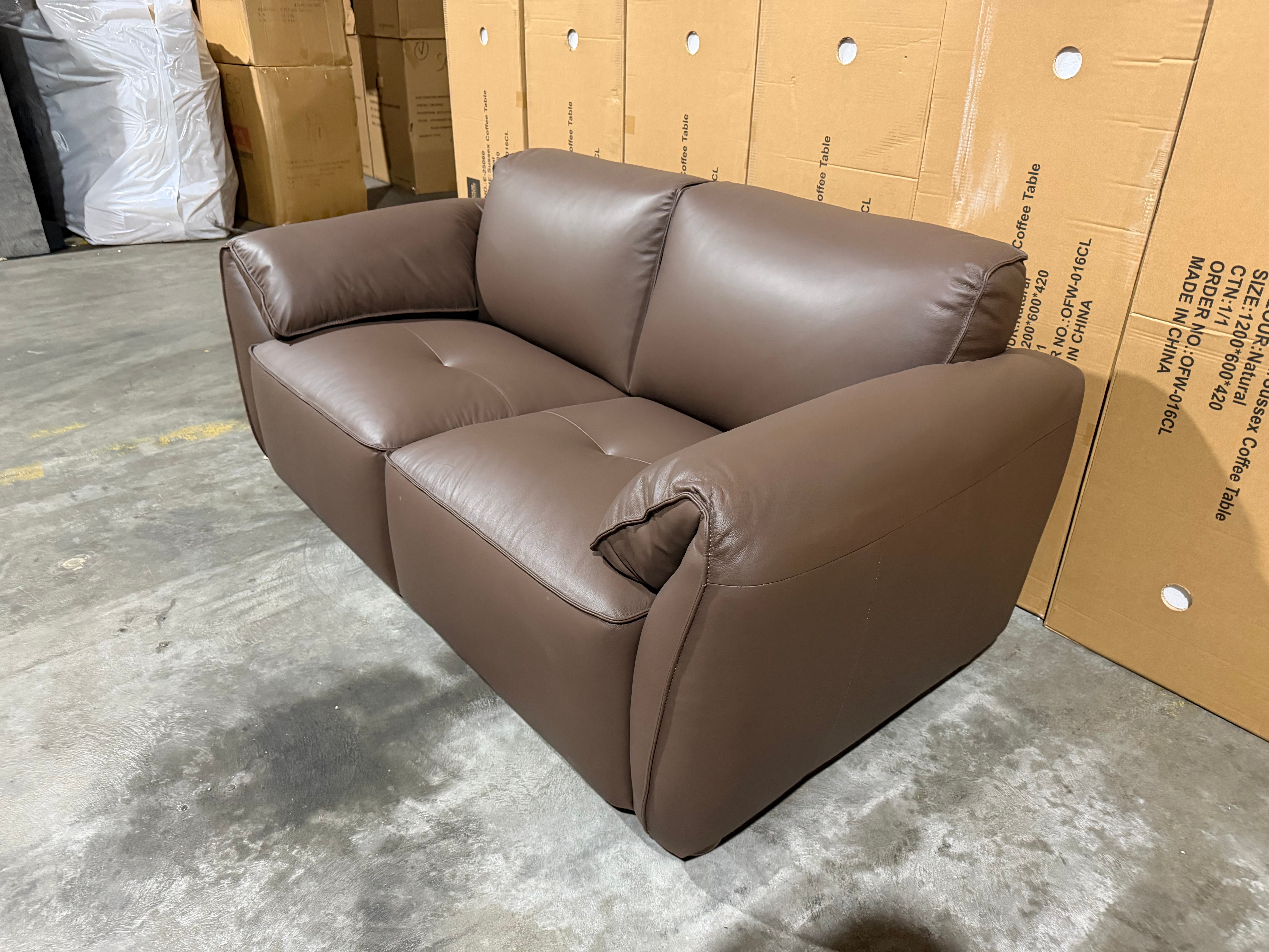 Sapphire 2 Seater Sofa In Brown Leather