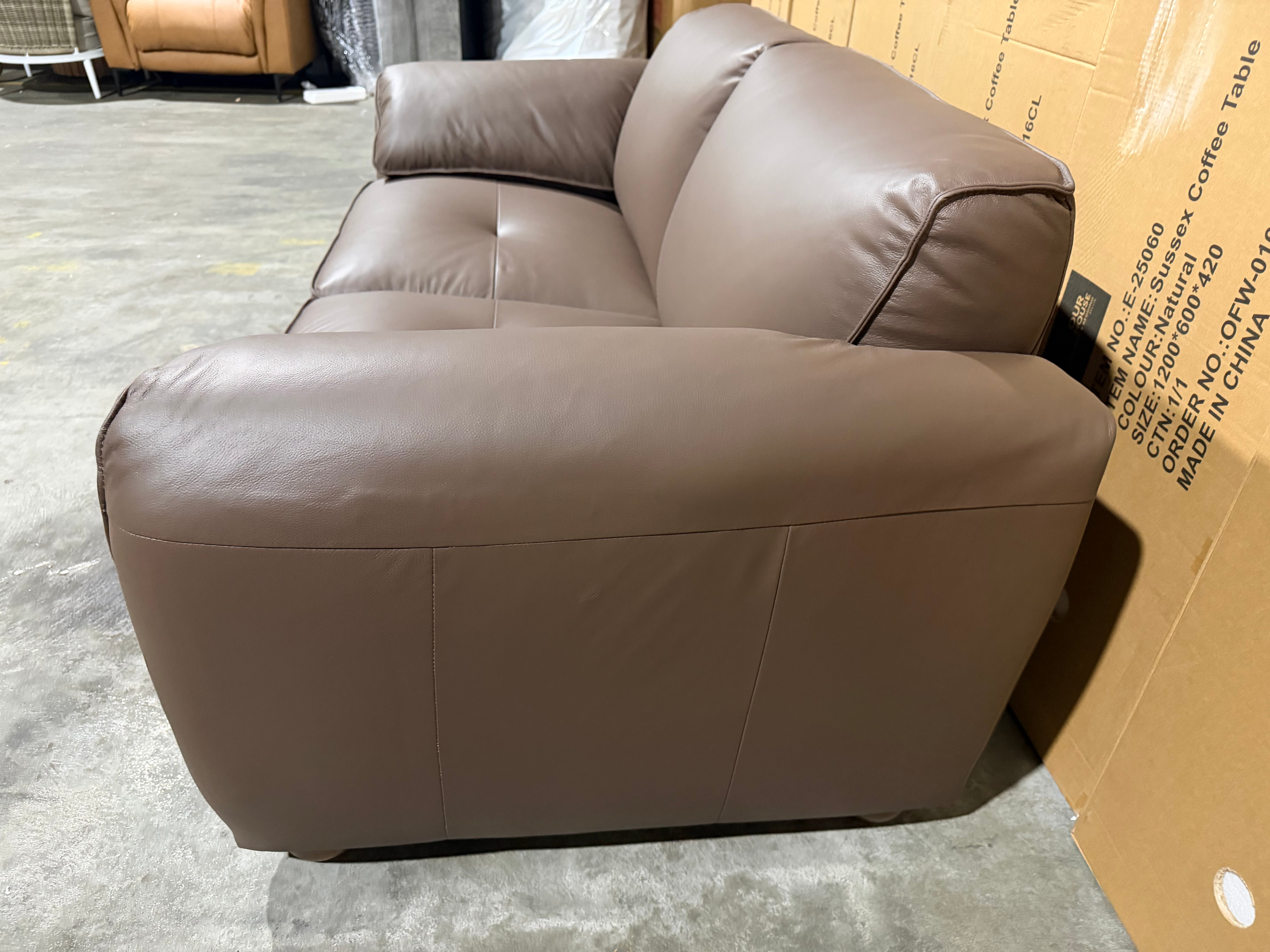 Sapphire 2 Seater Sofa In Brown Leather
