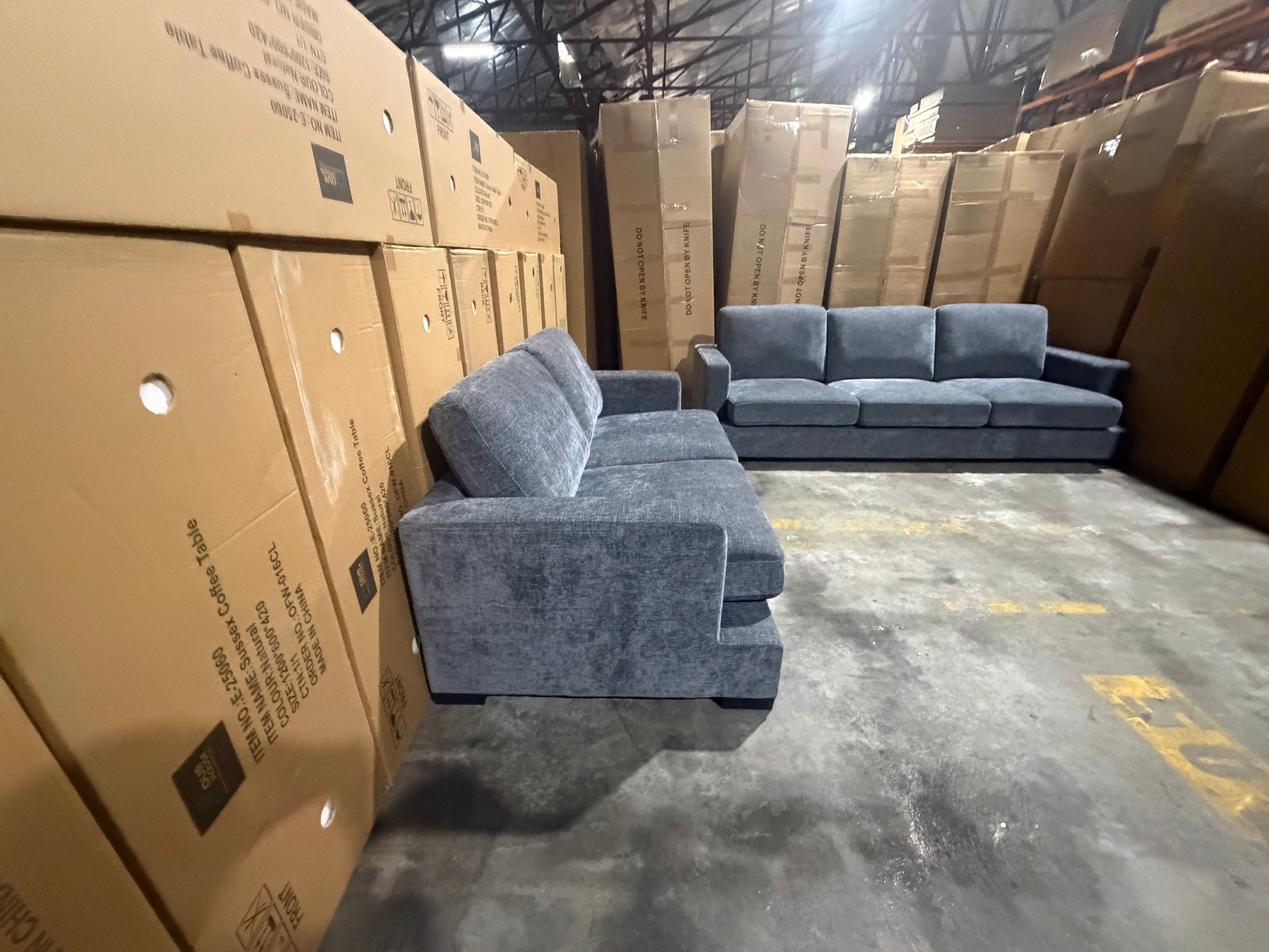 Stella 3+2 Sofa Pair In Licorice