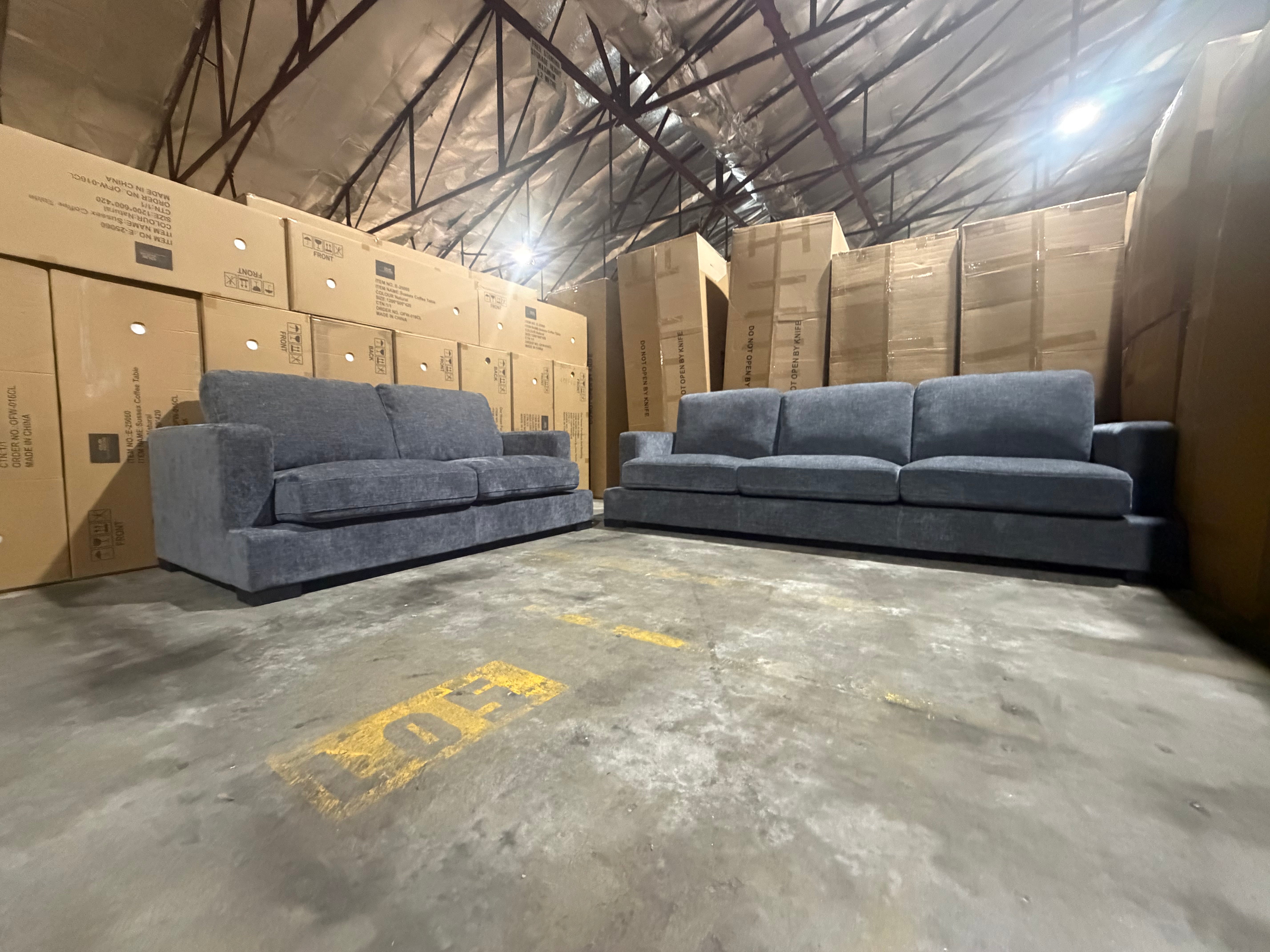 Stella 3+2 Sofa Pair In Licorice