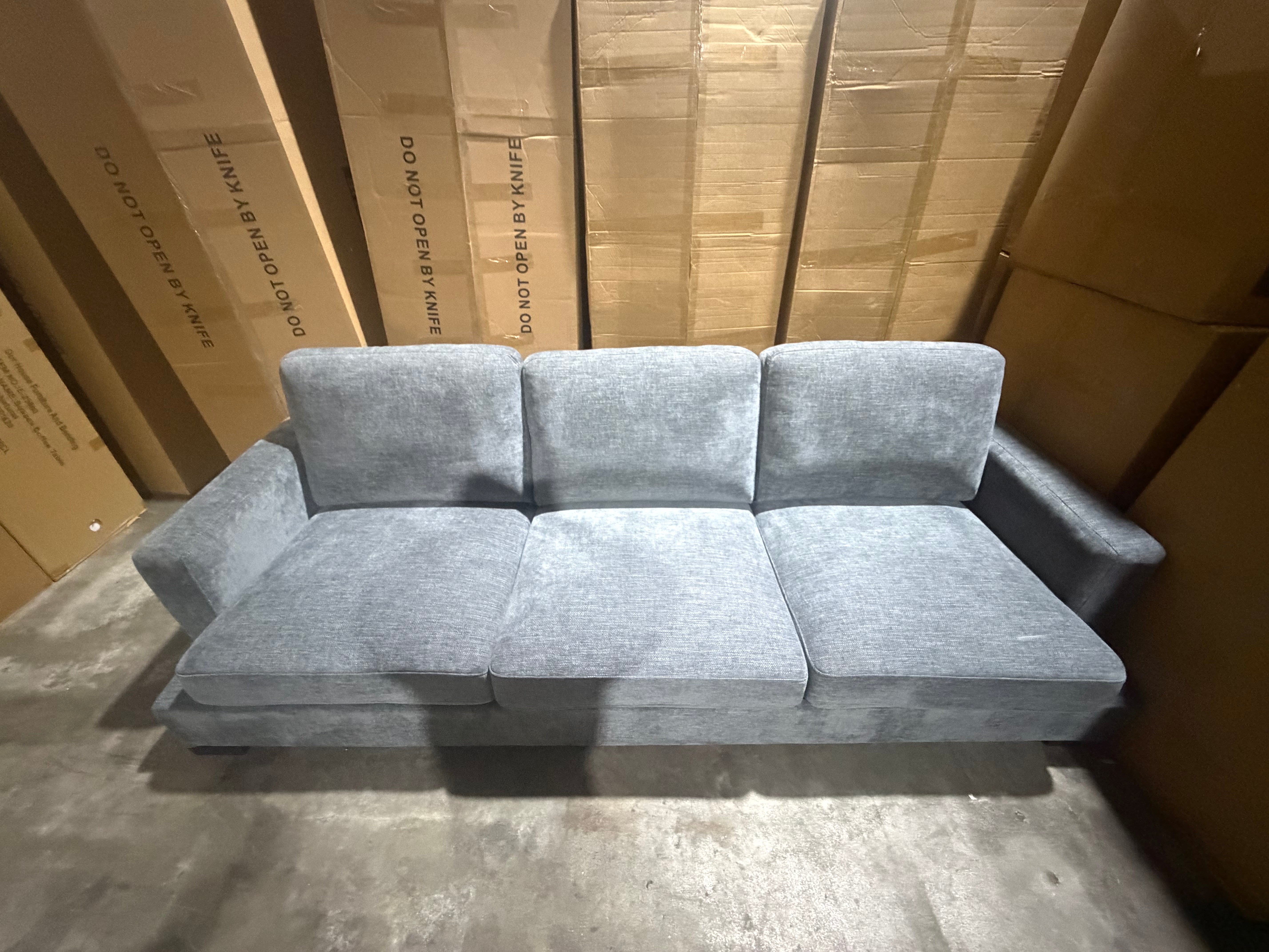 Stella 3 Seater Sofa In Super Glamour Licorice