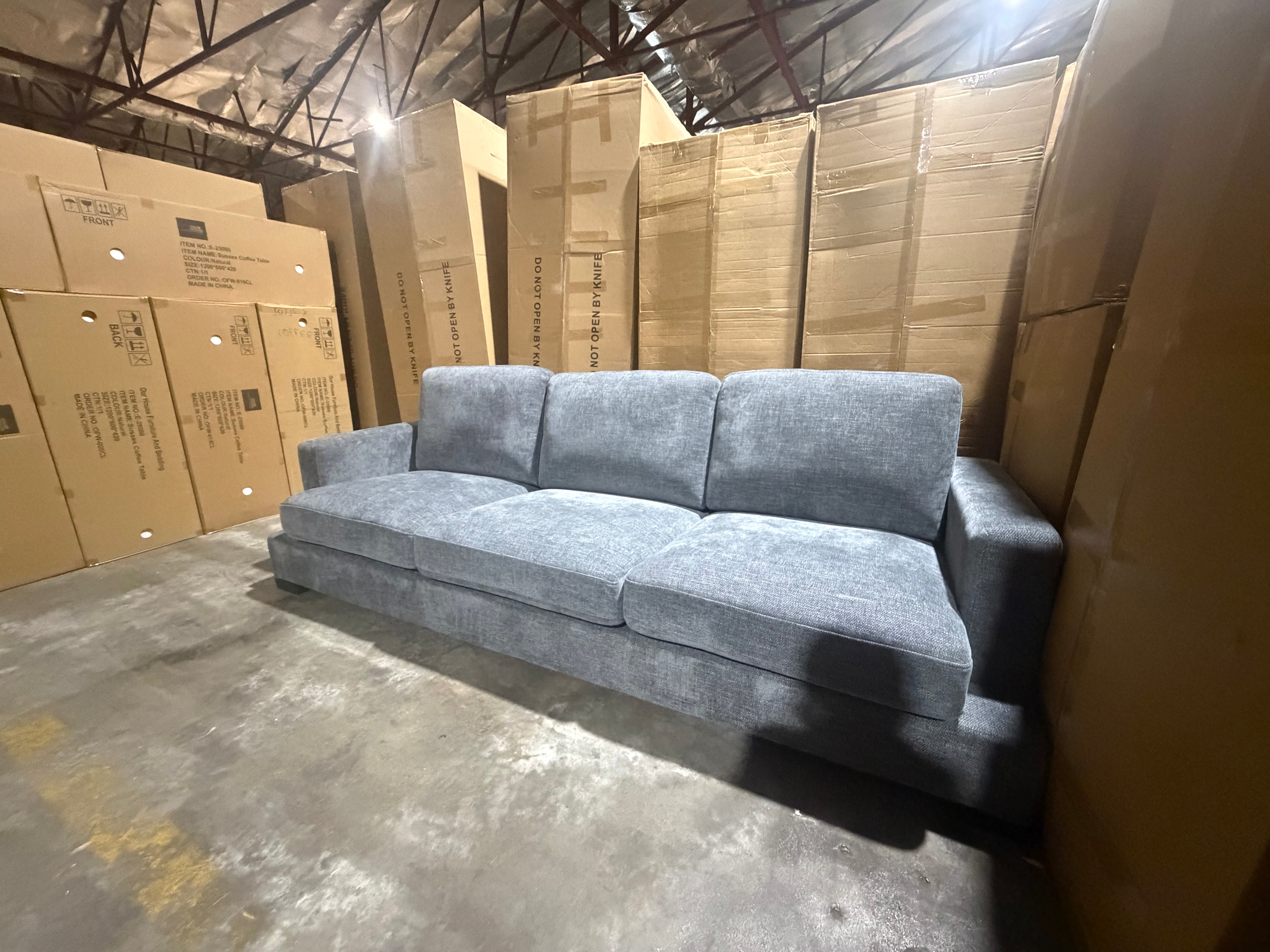 Stella 3 Seater Sofa In Super Glamour Licorice