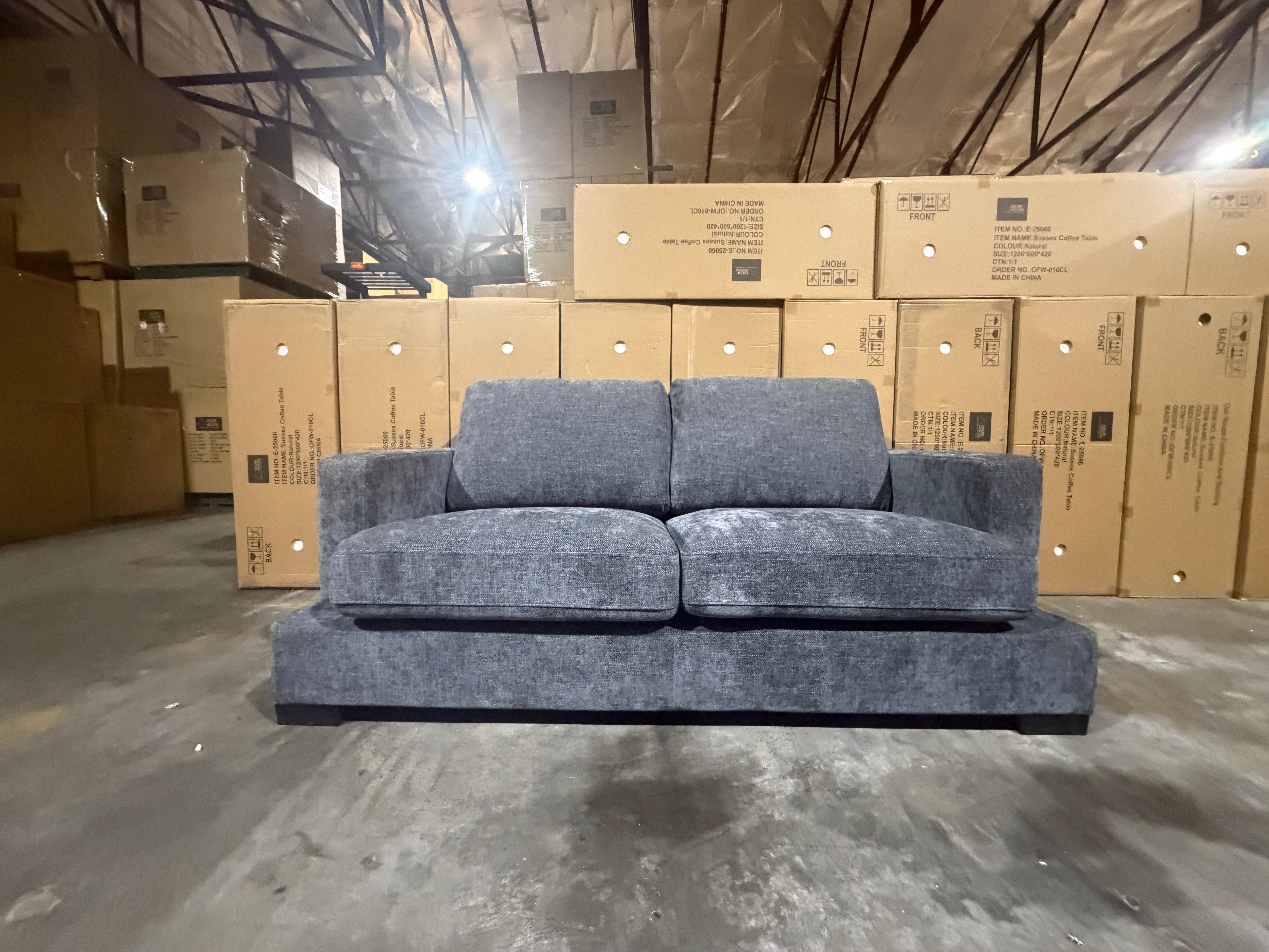 Stella 2 Seater Sofa In Super Glamour Licorice