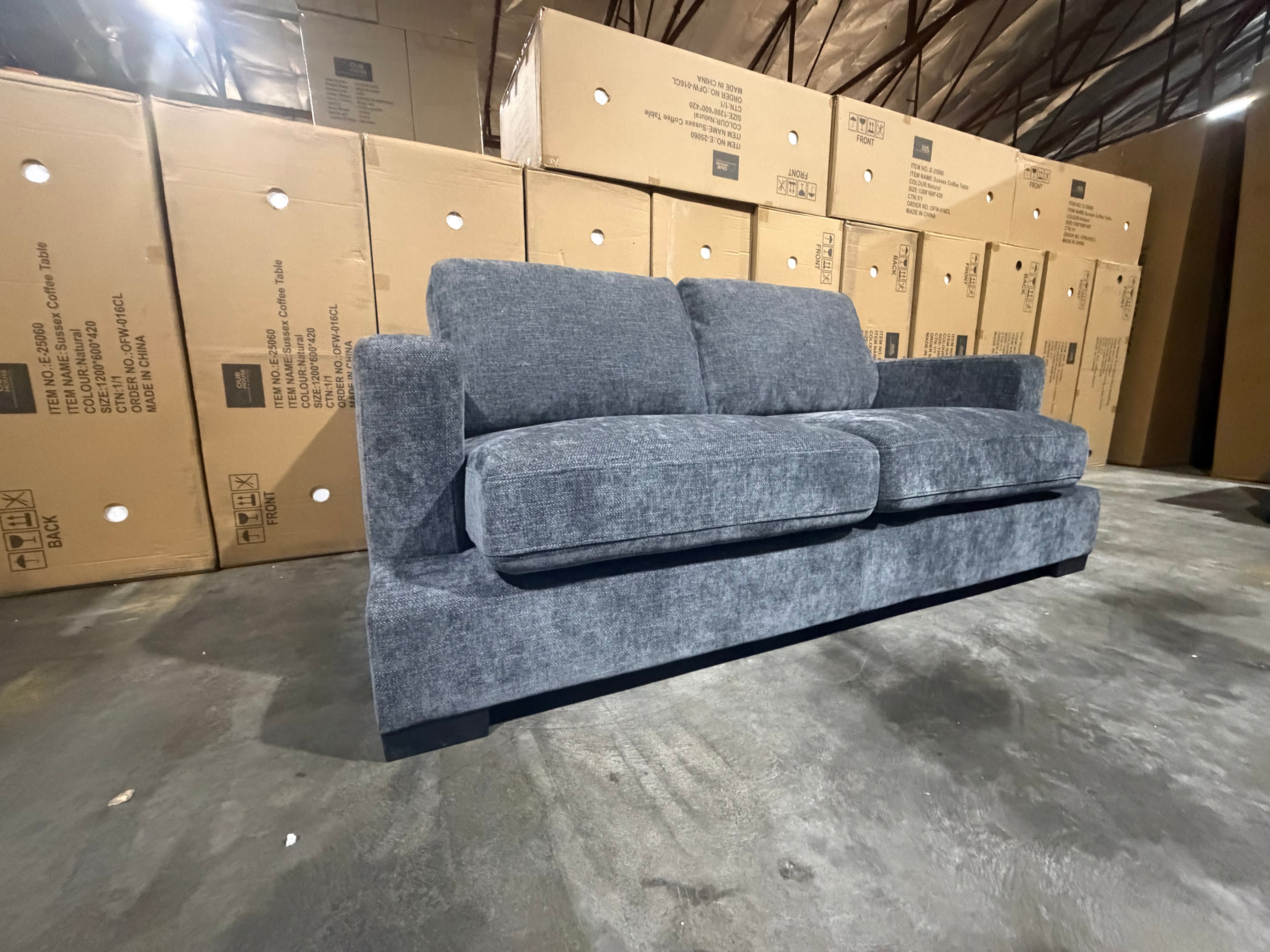Stella 2 Seater Sofa In Super Glamour Licorice