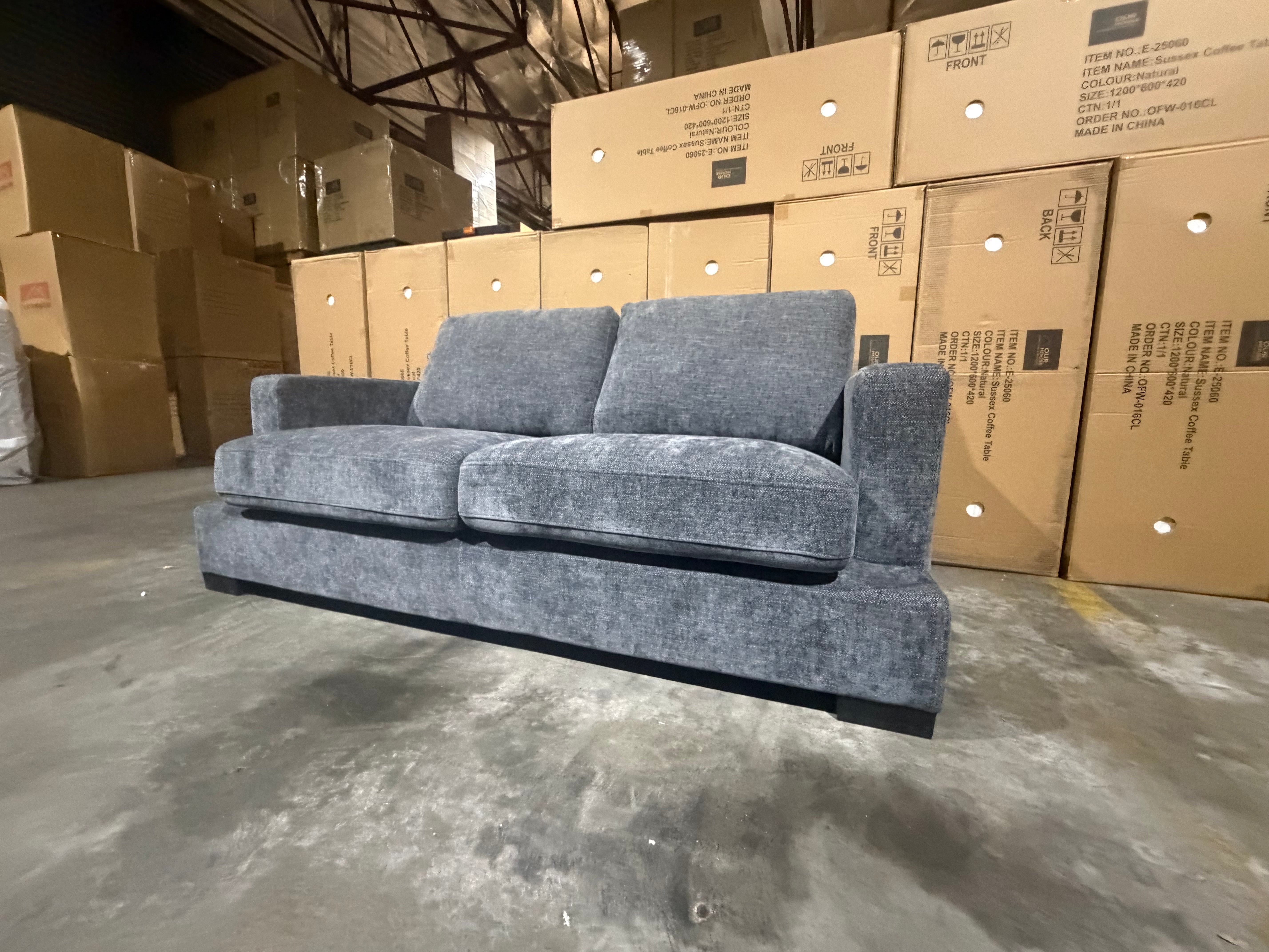 Stella 2 Seater Sofa In Super Glamour Licorice