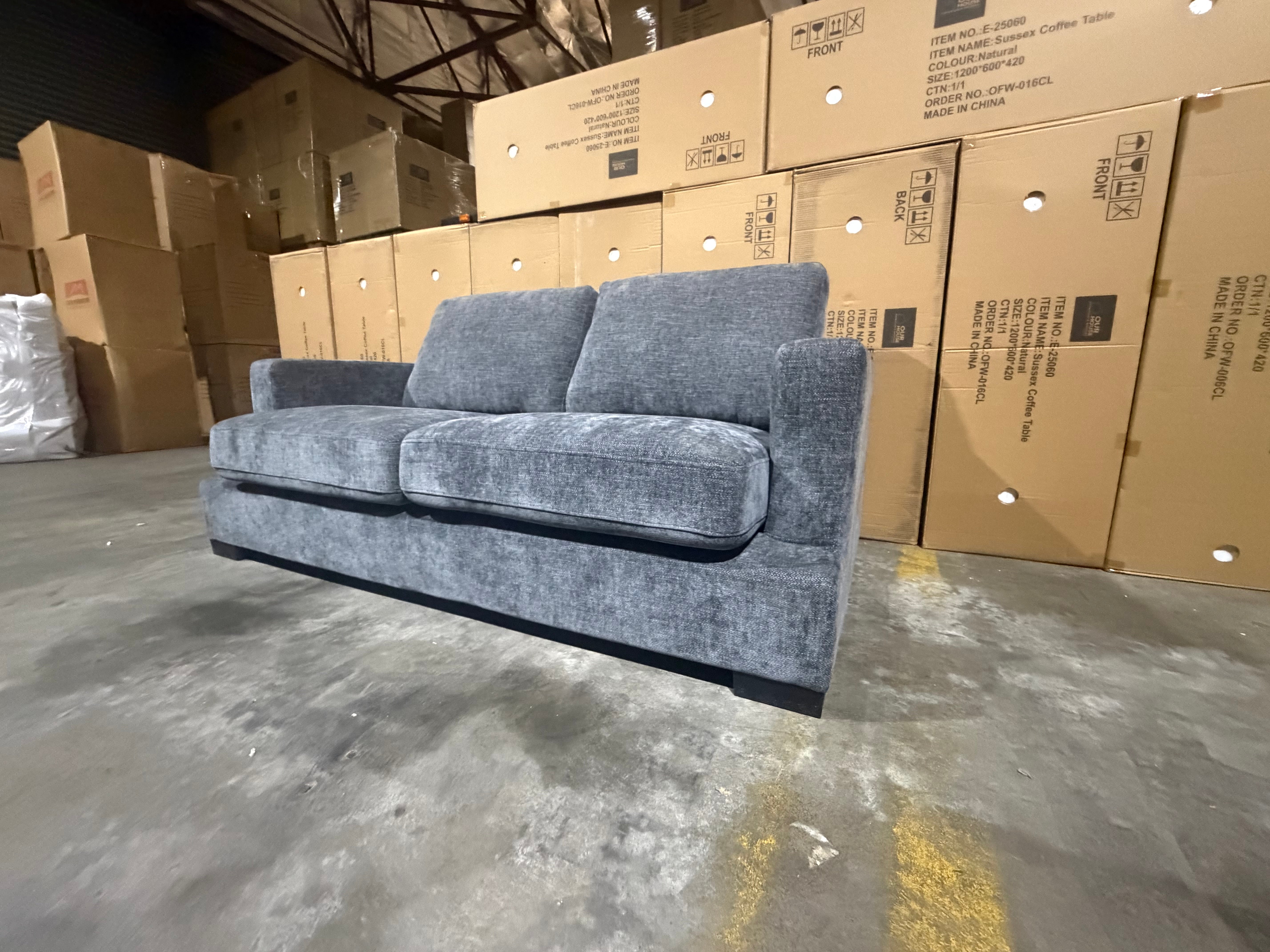 Stella 2 Seater Sofa In Super Glamour Licorice