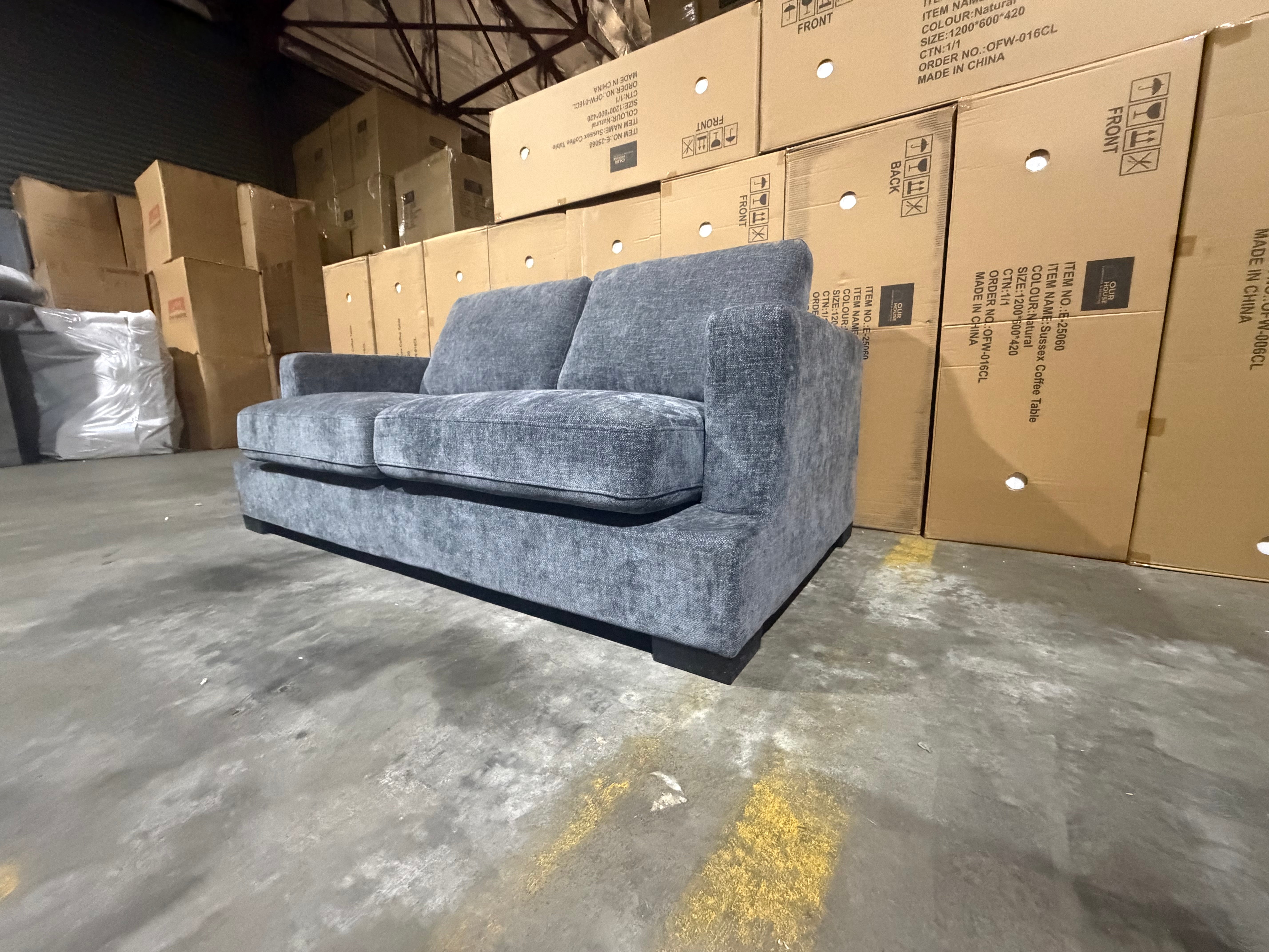 Stella 2 Seater Sofa In Super Glamour Licorice