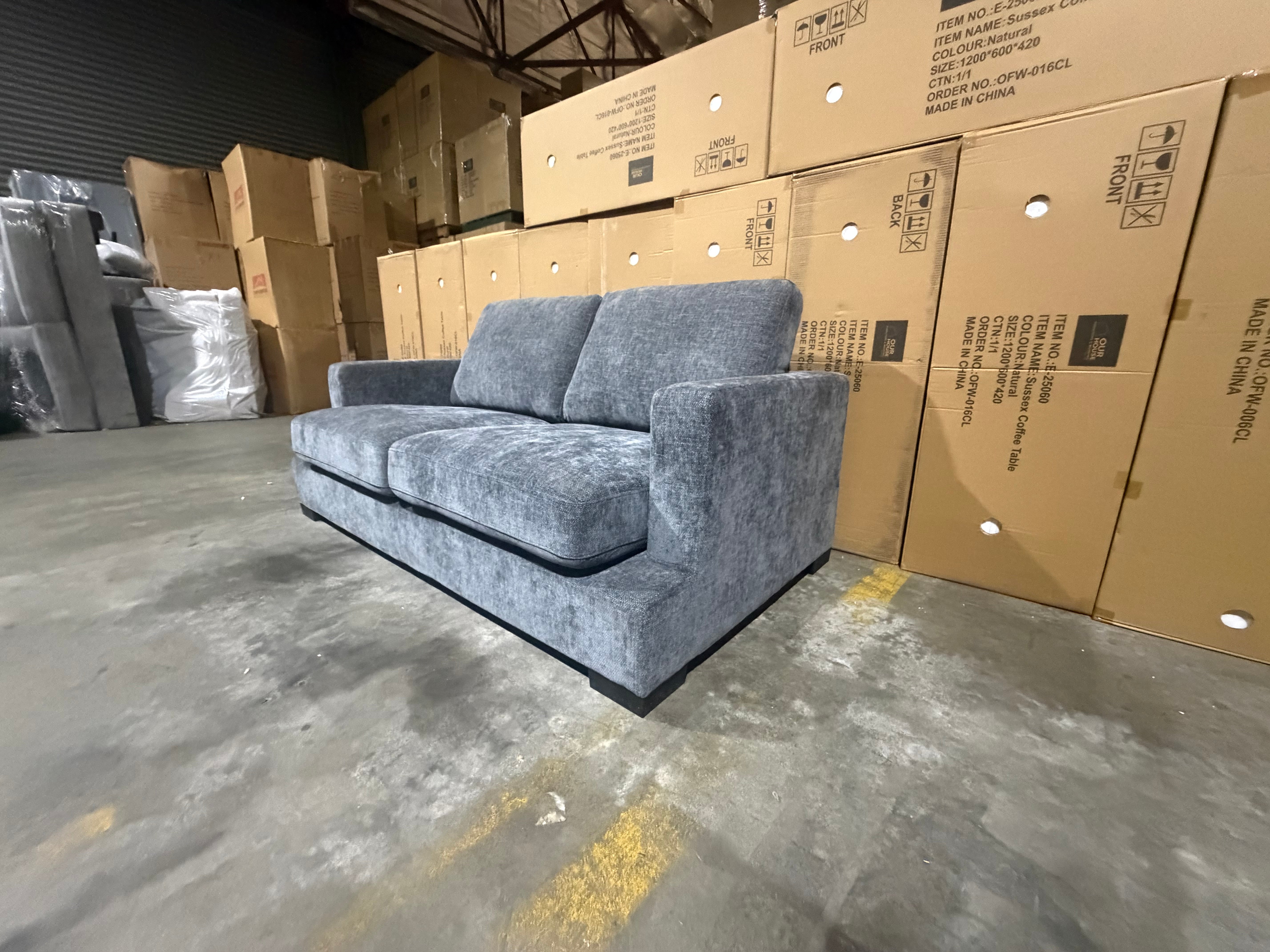 Stella 2 Seater Sofa In Super Glamour Licorice