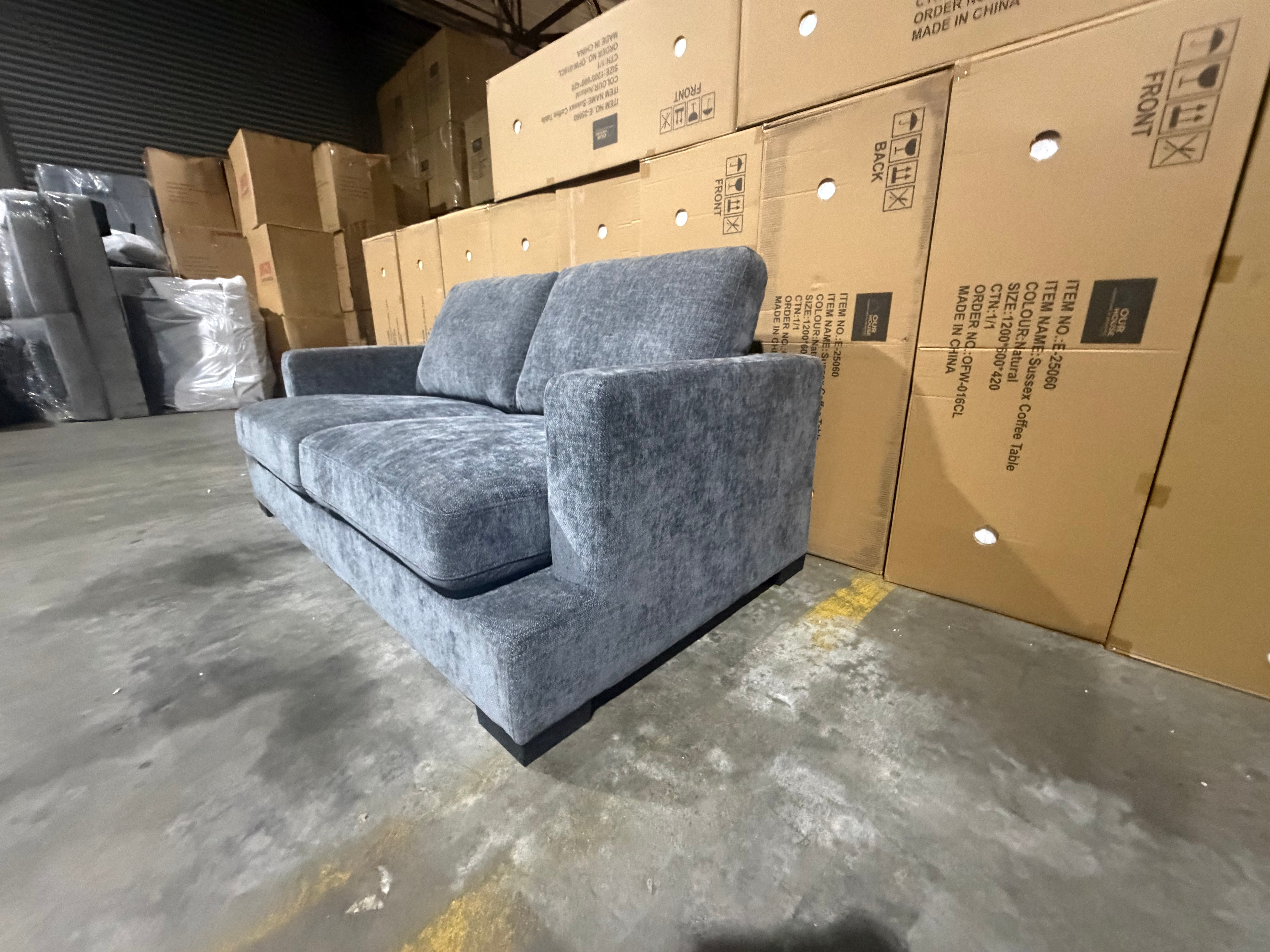 Stella 2 Seater Sofa In Super Glamour Licorice