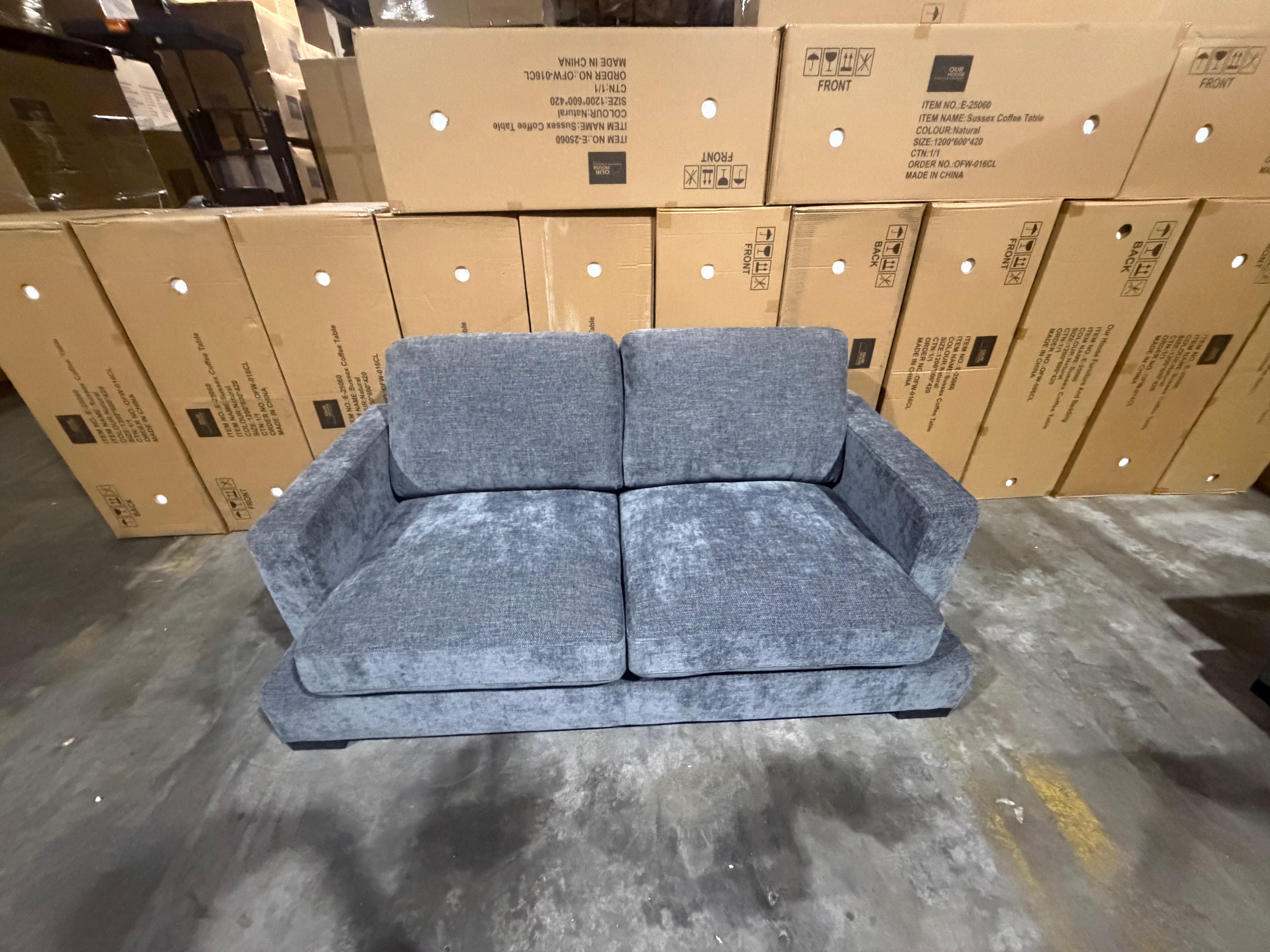 Stella 2 Seater Sofa In Super Glamour Licorice