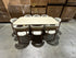Texas 9pce Dining Setting 2100 Table Ceramic Top 8X PU Chairs