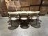 Texas 9pce Dining Setting 2100 Table Ceramic Top 8X PU Chairs