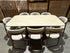 Texas 9pce Dining Setting 2100 Table Ceramic Top 8X PU Chairs