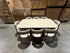 Texas 9pce Dining Setting 2100 Table Ceramic Top 8X PU Chairs