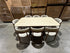 Texas 9pce Dining Setting 2100 Table Ceramic Top 8X PU Chairs
