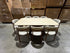 Texas 9pce Dining Setting 2100 Table Ceramic Top 8X PU Chairs