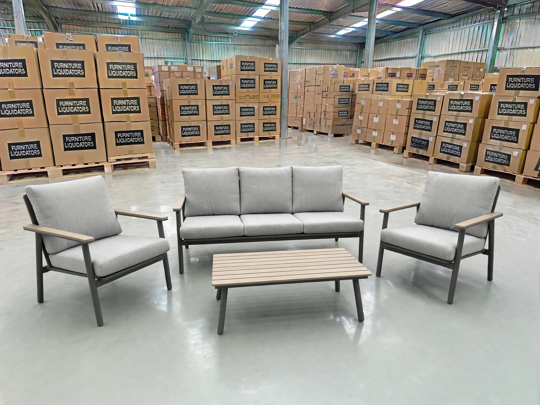 Sebastian 4pce Outdoor Lounge Inc Coffee Table