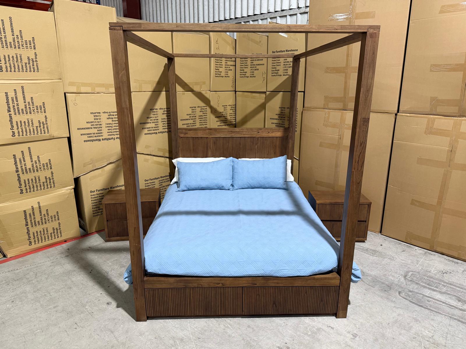 Flinders Bedroom Range King Size 4 PCE Dresser Package