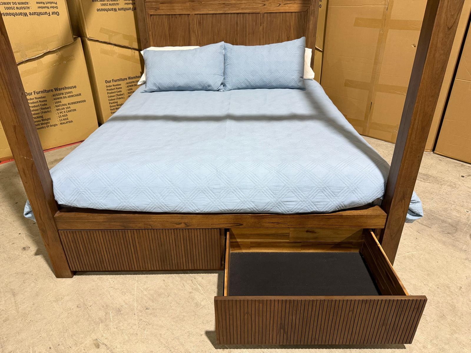 Flinders Bedroom Range King 4 PCE Tallboy Package