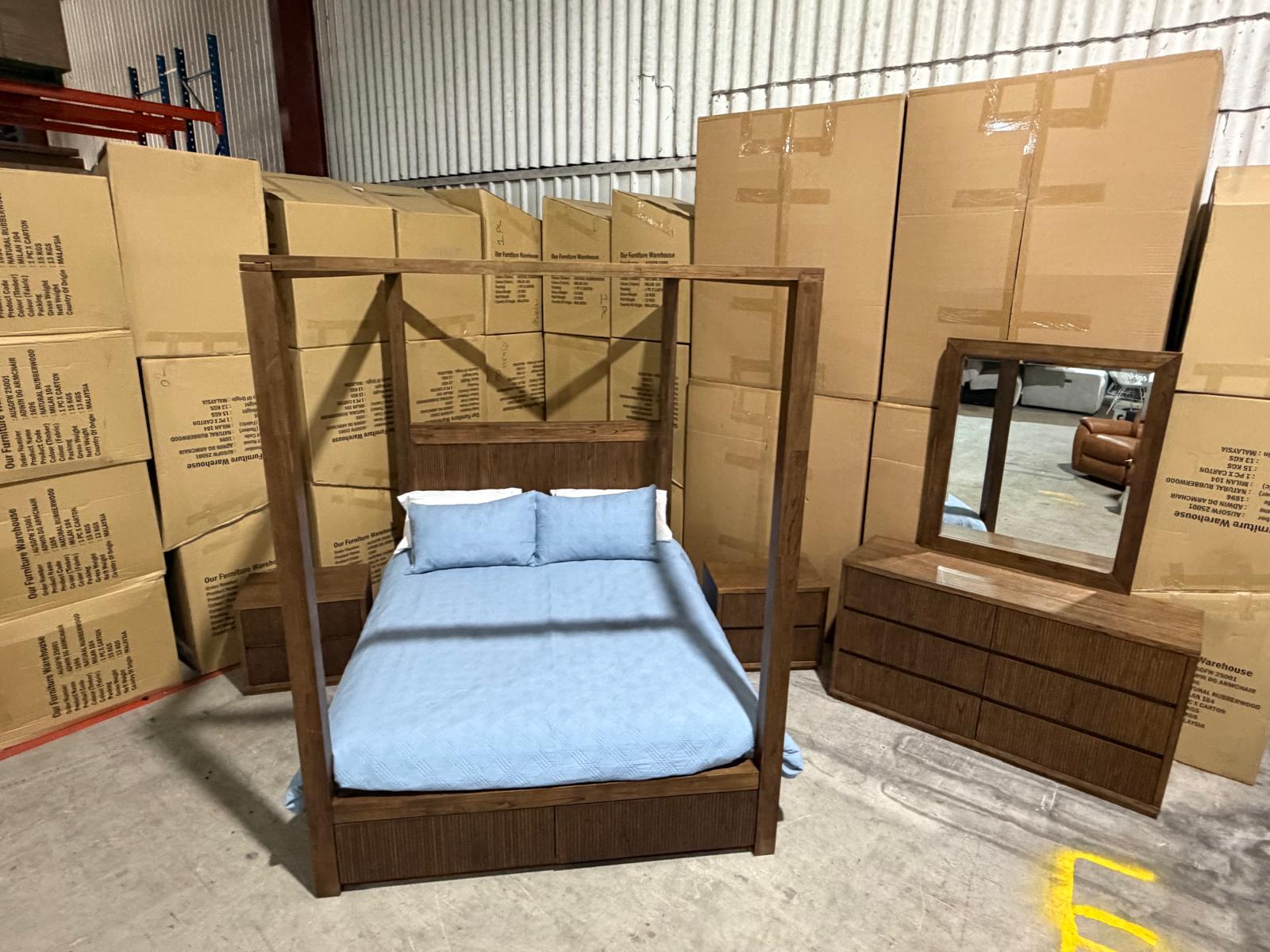 Flinders Bedroom Range Queen 4 PCE Dresser Package