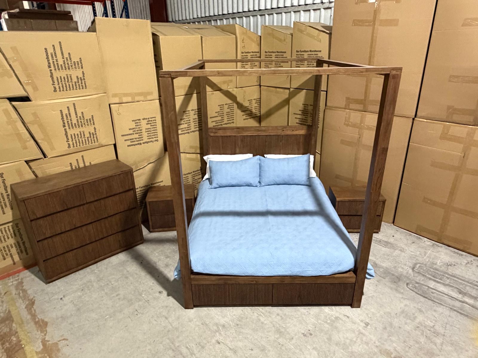 Flinders Bedroom Range King 4 PCE Tallboy Package