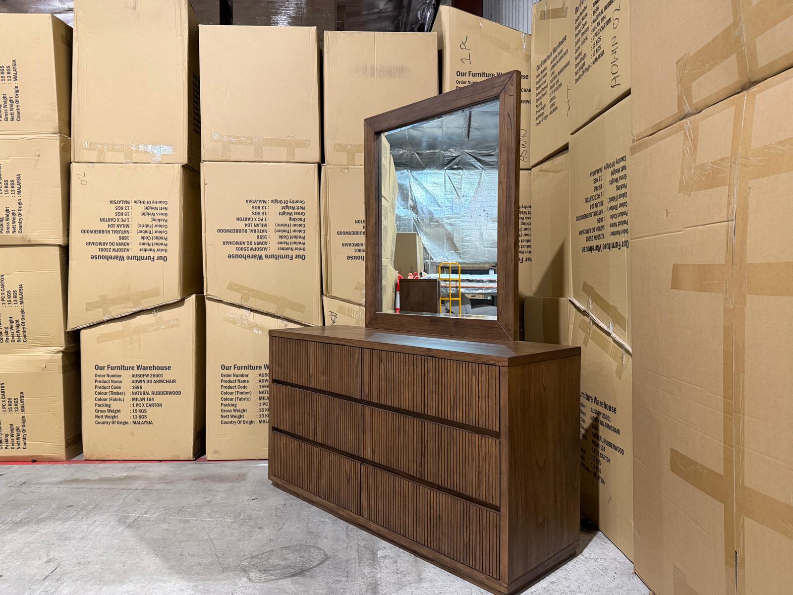 Flinders Bedroom Range Queen 4 PCE Dresser Package