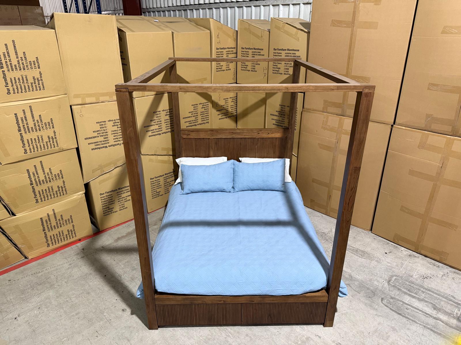 Flinders Bedroom Range King 4 PCE Tallboy Package