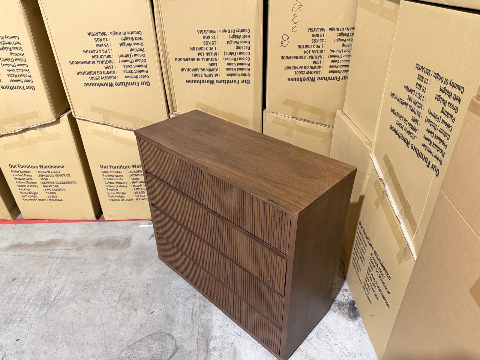 Flinders Bedroom Range King 4 PCE Tallboy Package