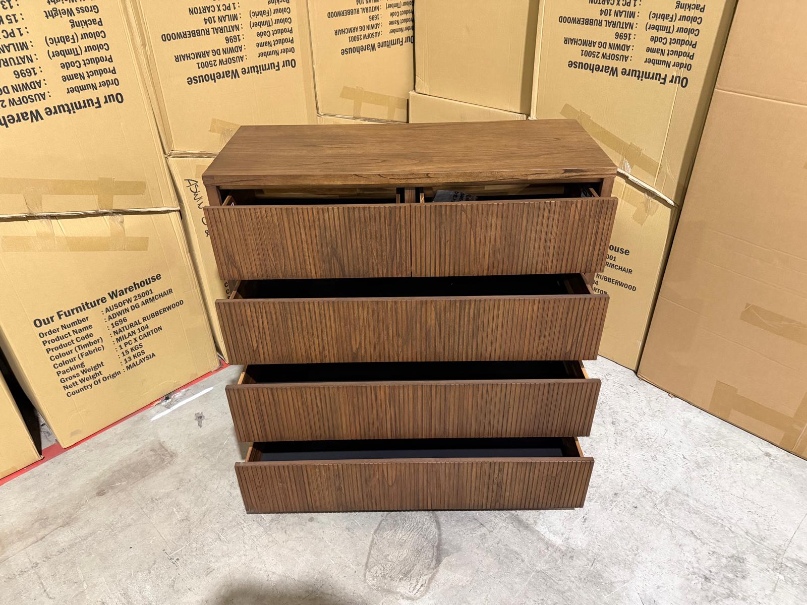 Flinders Bedroom Range King 4 PCE Tallboy Package