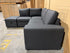 Denzo LHF Chaise Lounge With Trundle Bed & Storage Ottoman Soft Black Rhino