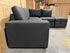Denzo RHF Chaise Lounge With Trundle Bed & Storage Ottoman Soft Black Rhino