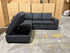 Denzo LHF Chaise Lounge With Trundle Bed & Storage Ottoman Soft Black Rhino