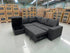 Denzo LHF Chaise Lounge With Trundle Bed & Storage Ottoman Soft Black Rhino