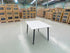 Stacy 1800x900 Sintered Stone Table Black Metal Frame