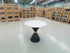 Stacy 800 Round Dining Table Sintered Stone Top Metal Base
