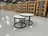 Stacy 2 PCE Coffee Table Set Sintered Stone Top Black Frame